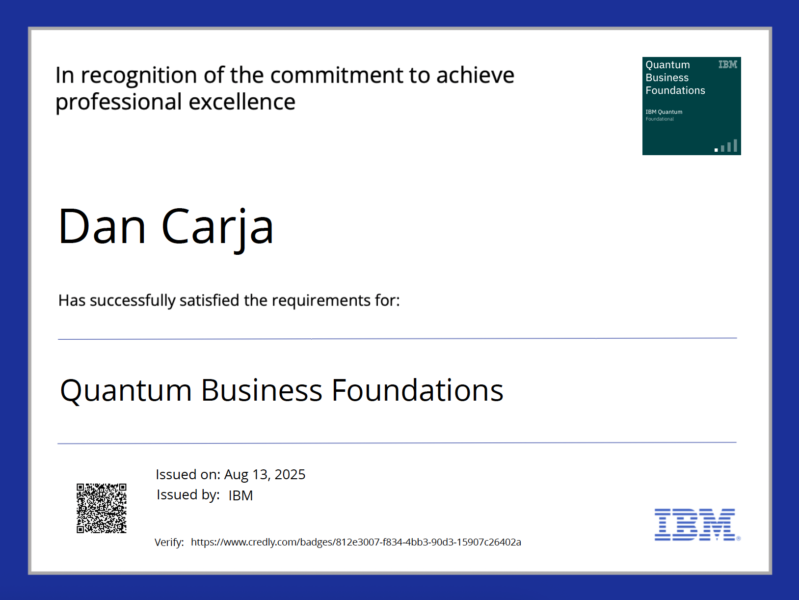 certificat quantum business foundations